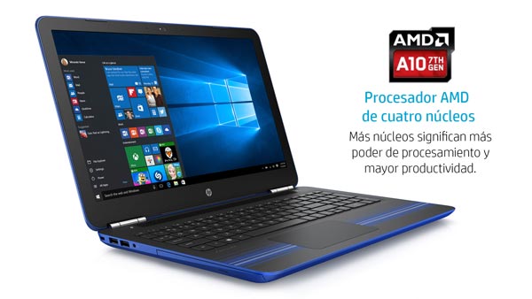 NOTE HP 15-AW002LA/A10/16GB/1T/V4G/AZUL