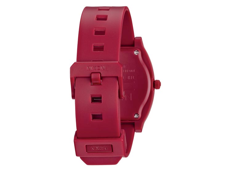 NIXON Time Teller Orologio In Pelle Uomo, Cassa Argento, Quadrante Garzetta, Lancette Blu