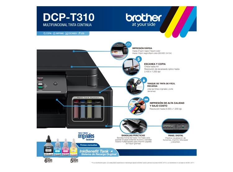 Ripley - MULTIFUNCIONAL BROTHER DCPT310 INK TANK
