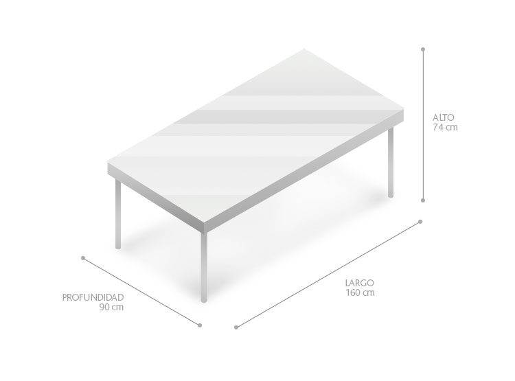 MESA DE COMEDOR RIPLEY HOME CLEAR 160 X 90 CM 19 MM - 2