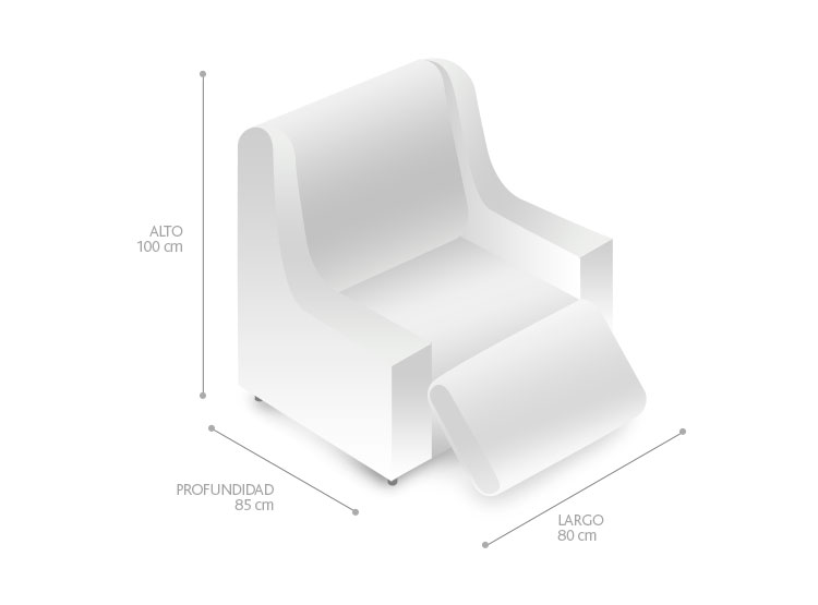 BERGERE IDETEX RECLINABLE ISTAMBUL 1 CUERPO CHOCOLATE - 4