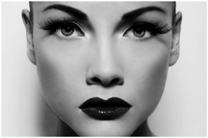 Dark lipstick