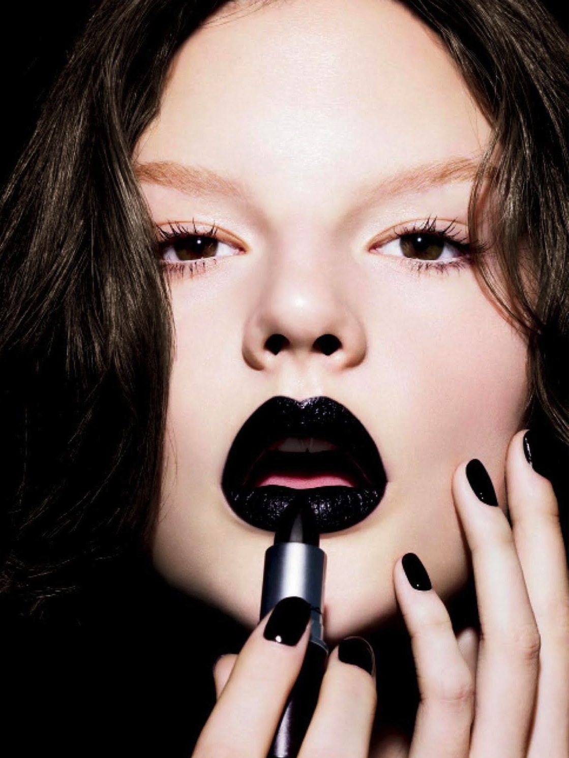 Dark lipstick
