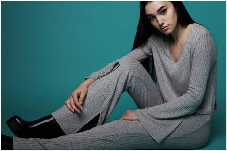 Knitted Flare Pants