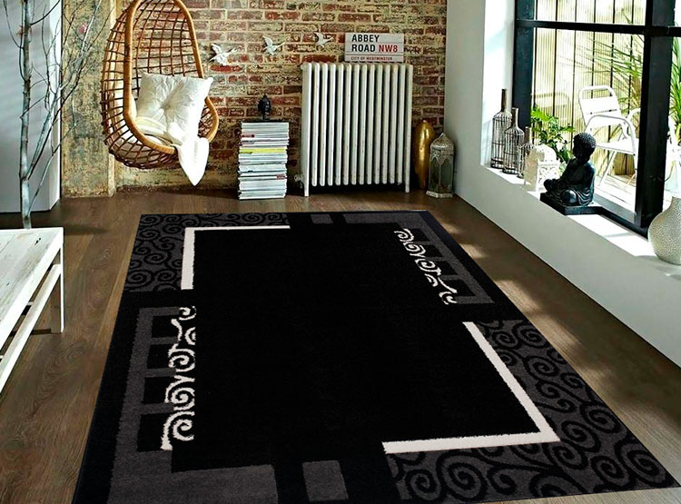ALFOMBRA IDETEX FRIZE CARVED D5 150 X 200 CM NEGRO - 3