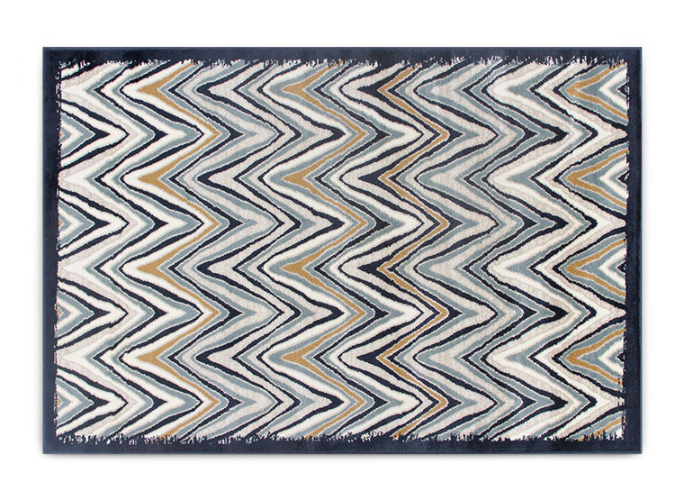 ALFOMBRA IDETEX HEATSET RAINBOW 160 X 235 CM AZUL MARINO - 1