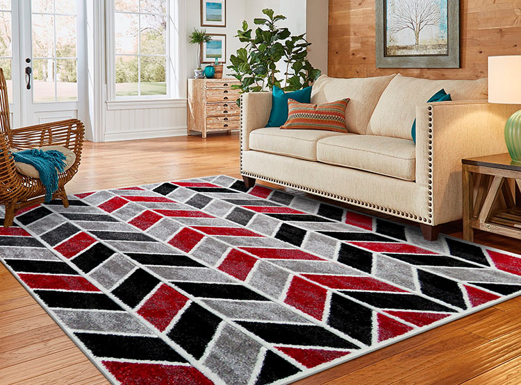 ALFOMBRA IDETEX CARVED FLORIDA D4 170 X 230 CM ROJO - 5