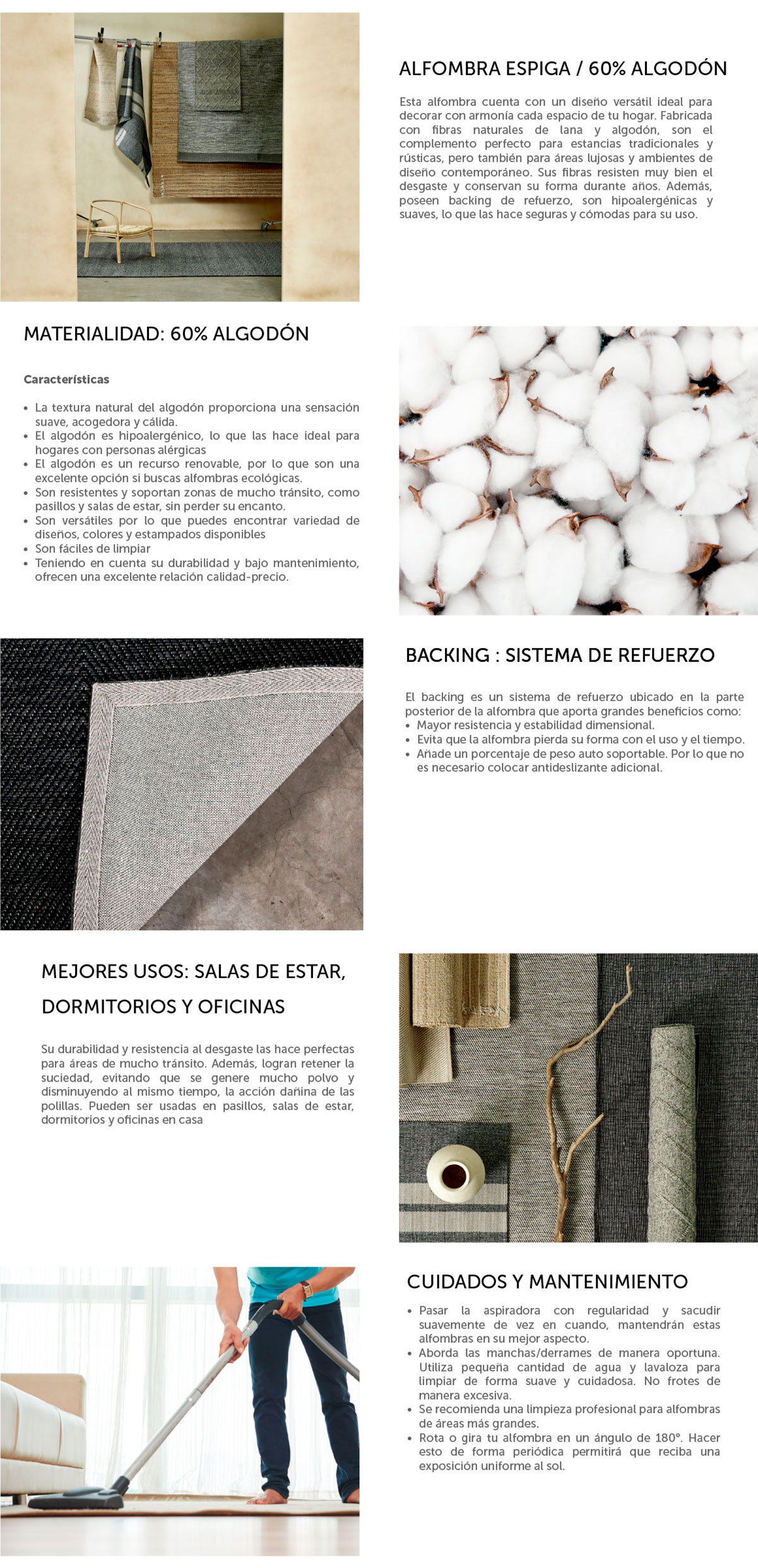 ALFOMBRA CANNON ESPIGA DARK GRAY 250X350