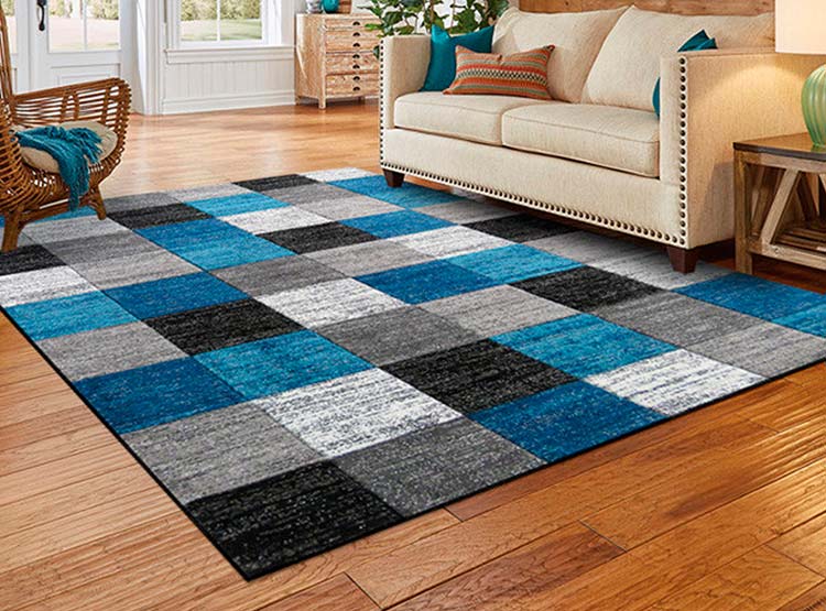 ALFOMBRA IDETEX FRISE CARVED FLORIDA D4 BLUE 133X180 - 2