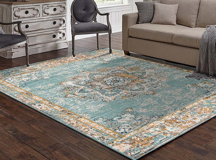 ALFOMBRA IDETEX HEATSET CLÁSICA TRADICIONAL 200 X 280 CM CELESTE - 2