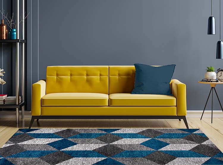 ALFOMBRA IDETEX FRISE CARVED AVANGARD BLUE 150X200 - 5