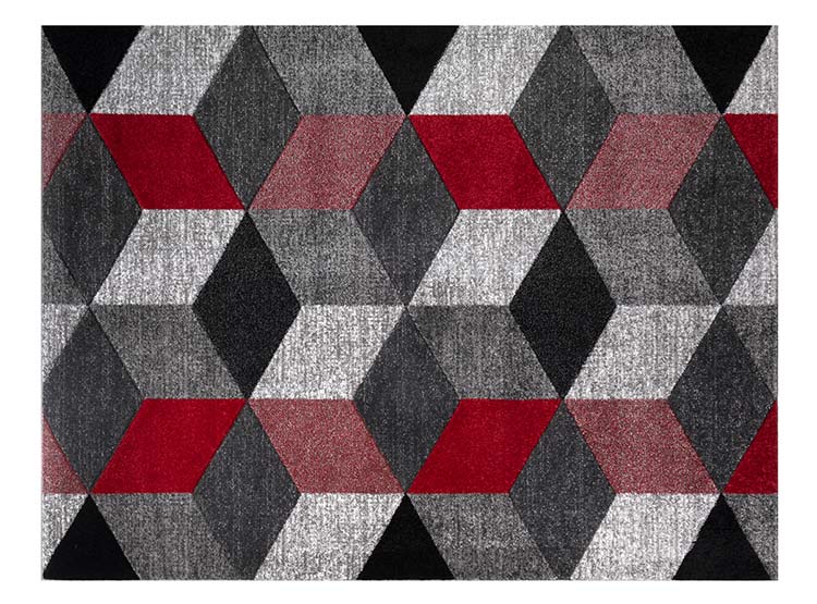 ALFOMBRA IDETEX FRISE CARVED AVANGARD CONTEMPORÁNEA MODERNA 150 X 200 CM ROJO