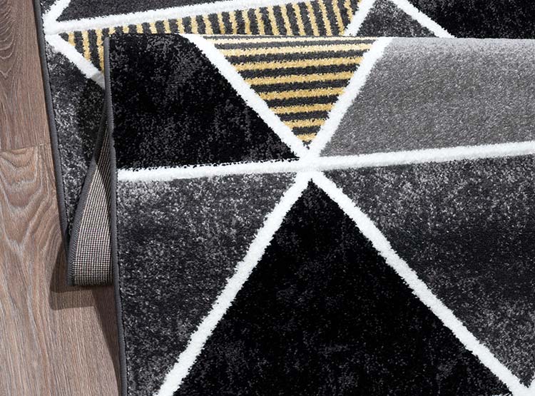 ALFOMBRA IDETEX FRISE CARVED AVANGARD CONTEMPORÁNEA MODERNA 170 X 230 CM AMARILLO NEGRO - 3
