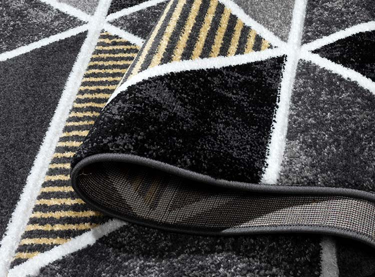 ALFOMBRA IDETEX FRISE CARVED AVANGARD CONTEMPORÁNEA MODERNA 170 X 230 CM AMARILLO NEGRO - 4