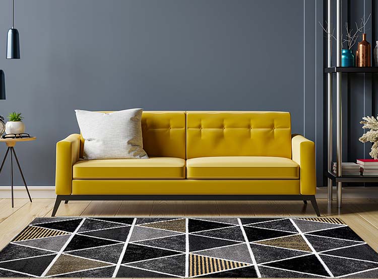 ALFOMBRA IDETEX FRISE CARVED AVANGARD CONTEMPORÁNEA MODERNA 170 X 230 CM AMARILLO NEGRO - 5