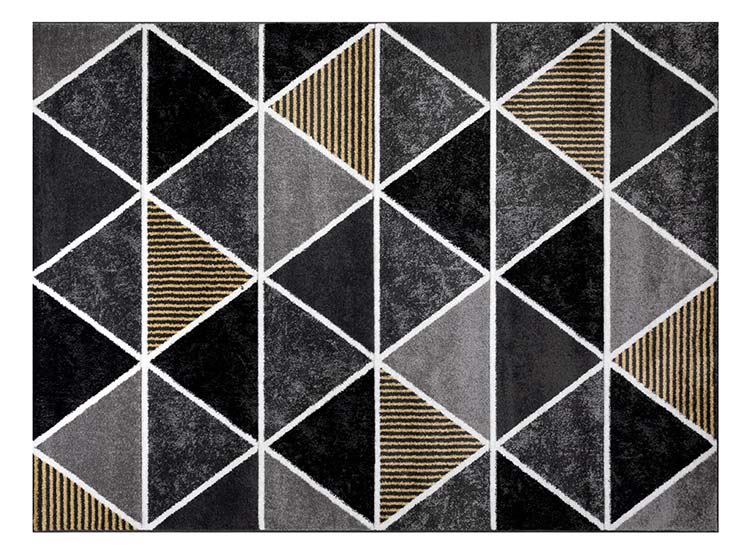 ALFOMBRA IDETEX FRISE CARVED AVANGARD CONTEMPORÁNEA MODERNA 170 X 230 CM AMARILLO NEGRO