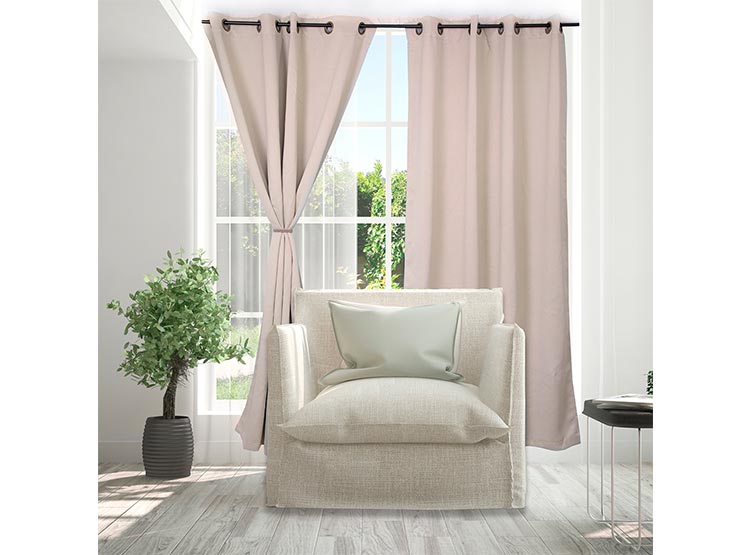 SET CORTINAS DORAL VICTORIA BLACKOUT TAUPE - 1