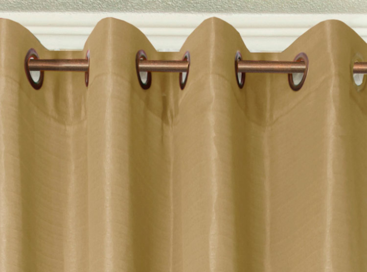 SET CORTINAS DORAL TABATHA RUSTICO ARGOLLA MAIZ - 2