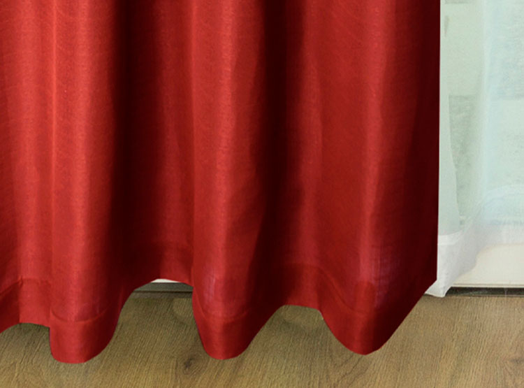 SET CORTINAS DORAL TABATHA RUSTICO ARGOLLA ROJO - 3