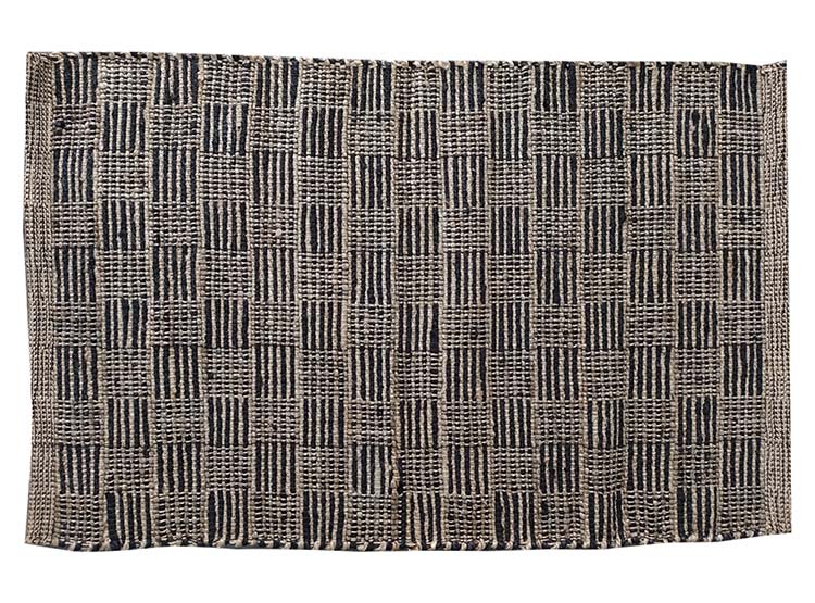 ALFOMBRA IDETEX TIBET NATURAL 60 X 90 CM NEGRO - 1