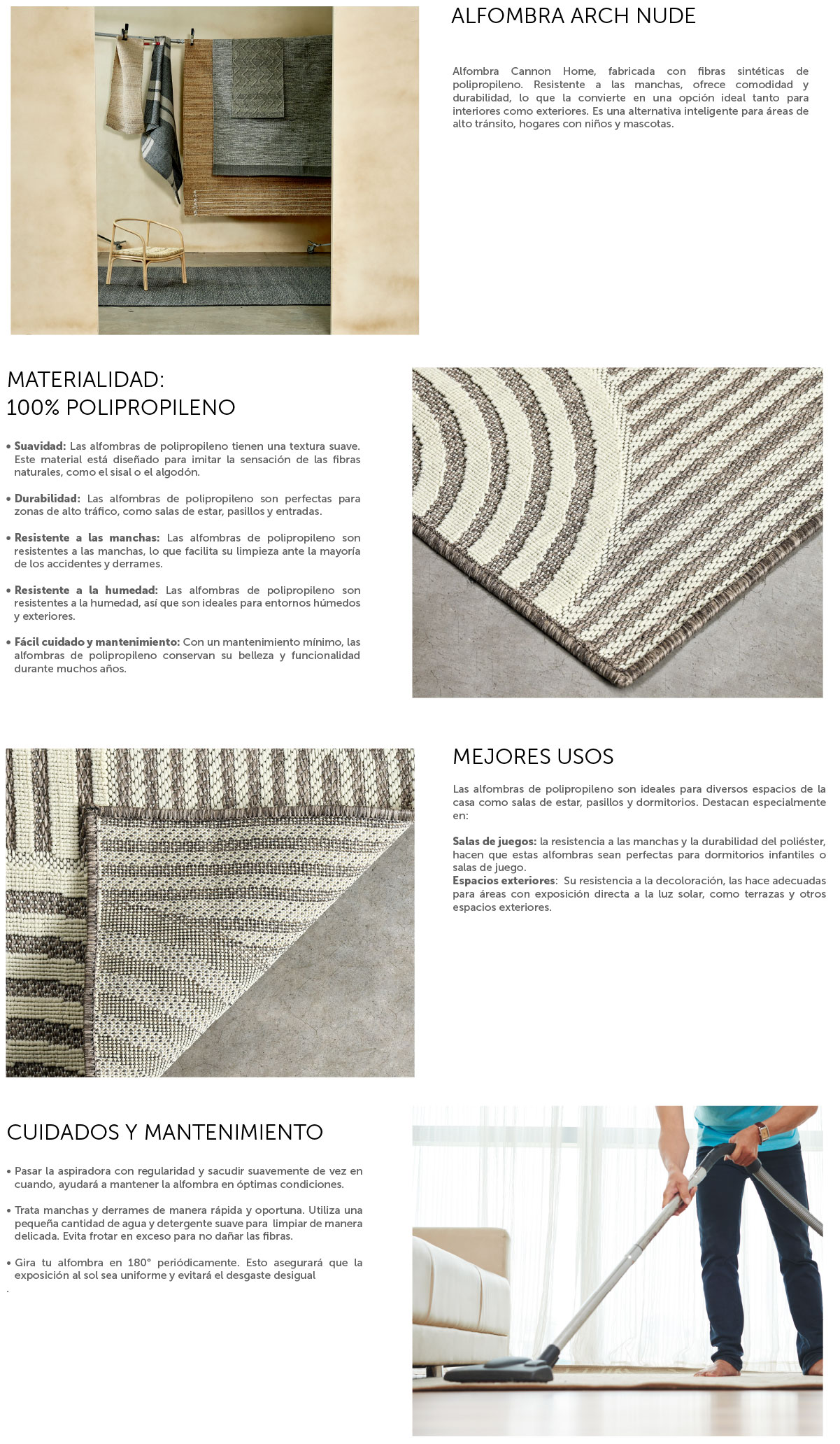 ALFOMBRA CANNON OUT-IN ARCH NUDE 200X290