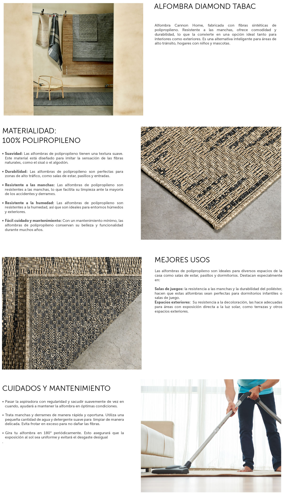 ALFOMBRA CANNON OUT-IN DIAMOND TABACO 200X290