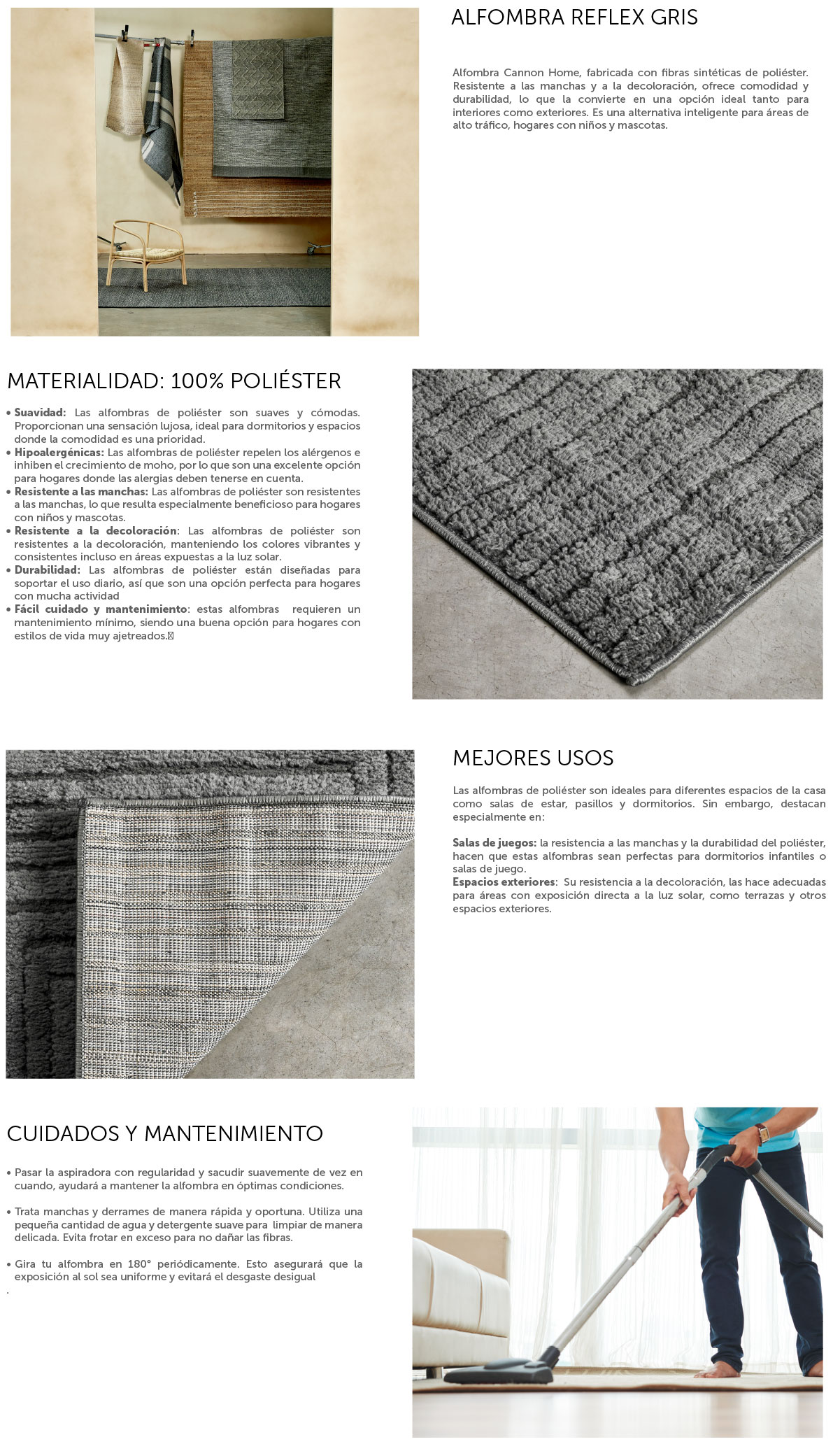 ALFOMBRA CANNON OUT-IN REFLEX GRIS 80X120