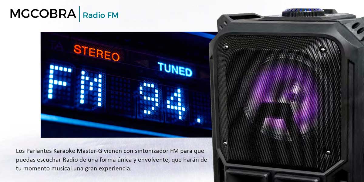 PARLANTE MASTER G KARAOKE COBRA