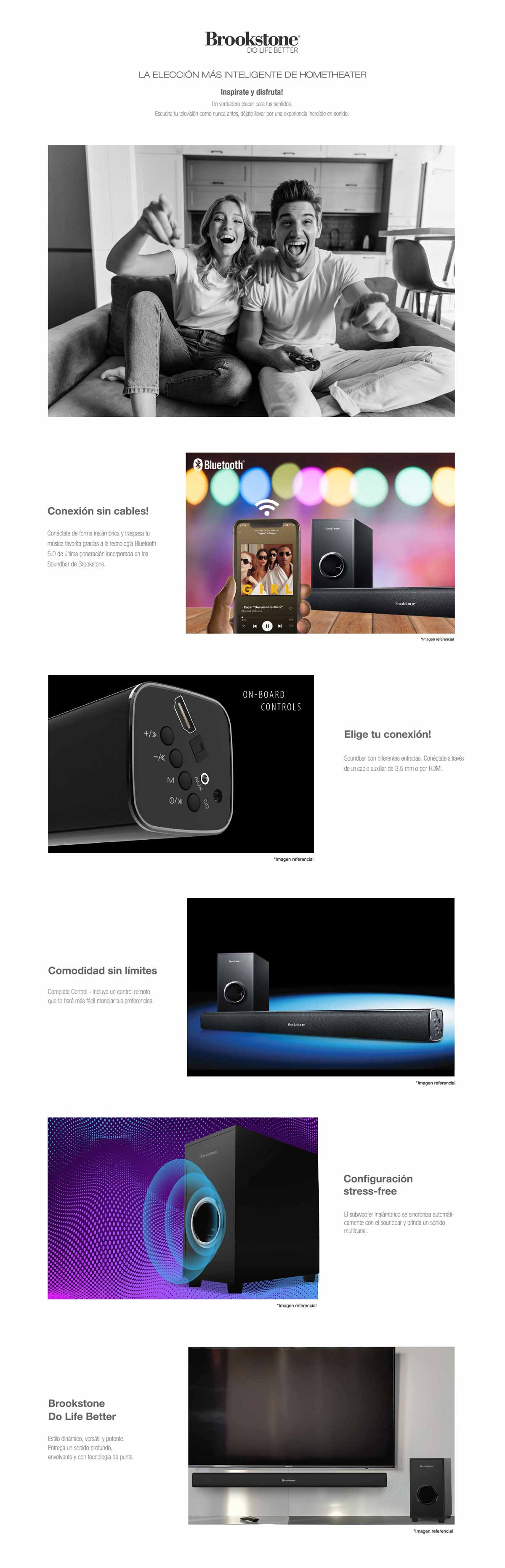 SOUNDBAR SUBWOOFER BROOKSTONE
