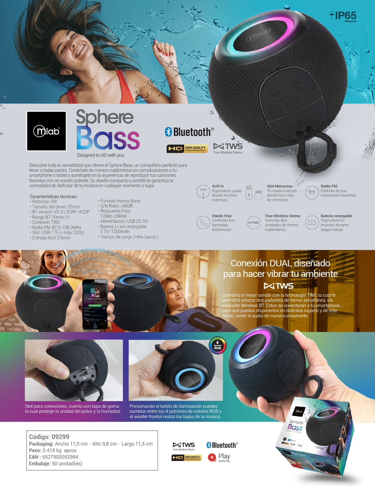 PARLANTE BLUETOOTH MLAB