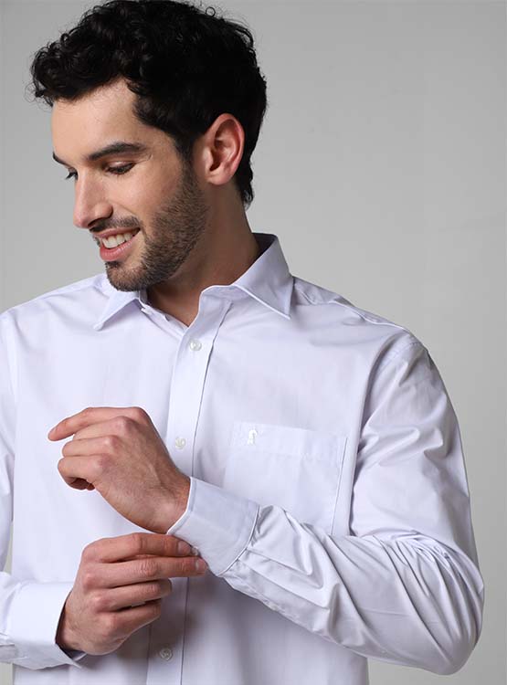 CAMISA ALGODÓN HOMBRE MARQUIS BLANCO SÓLIDA - 3