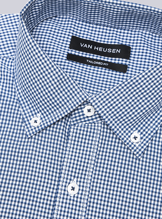 Chemise Habillée Homme Van Heusen Flex - Col 15-15 1/2 - Fit Slim - Manches Longues Gris Foncé