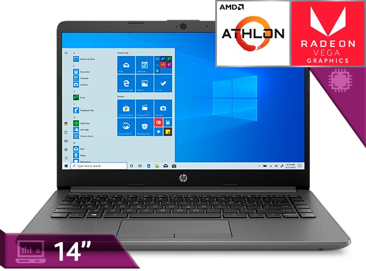 HP LAPTOP 14-DK1015LA / AMD ATHLON™ SILVER / 4GB RAM / 256GB SSD