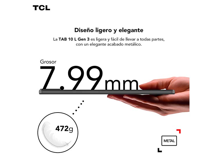 TABLET TCL TAB 10L / 10.1 / 64GB / WIFI / COVER - 11