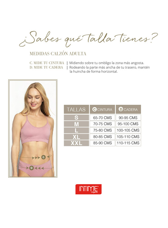 CALZÓN BIKINI MUJER INTIME - 4