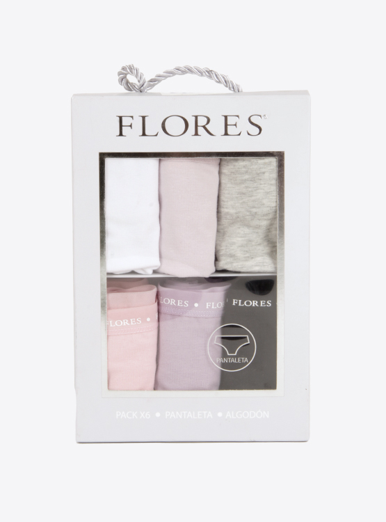 PACK 6 PANTALETAS FLORES ALGODÓN BRANDED BOX - 8
