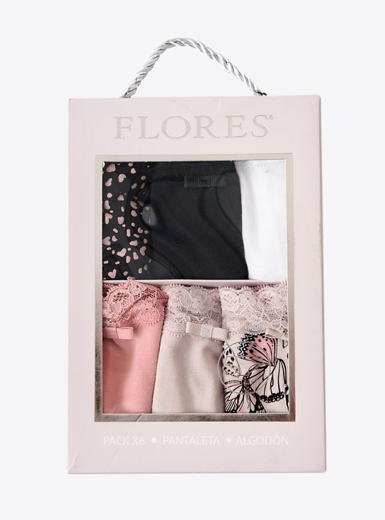 PACK X6 PANTALETAS 25098 FLORES - 11