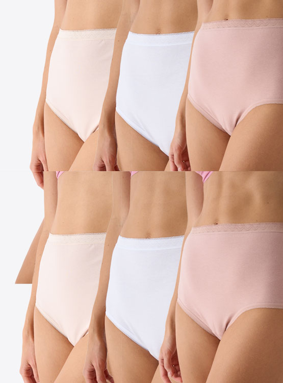 6 PACK CALZÓN MUJER FLORES L25094 - 1