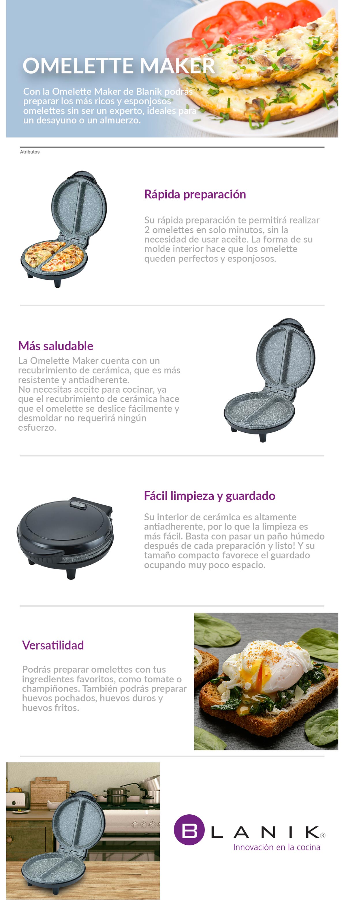 OMELETTE MAKER BLANK CERAMICA
