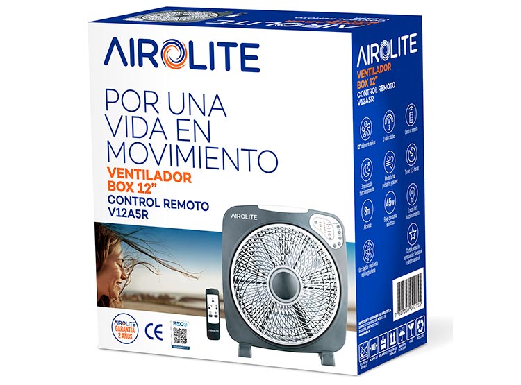 VENTILADOR AIROLITE 12P CONTROL TIMER 45W  - 9