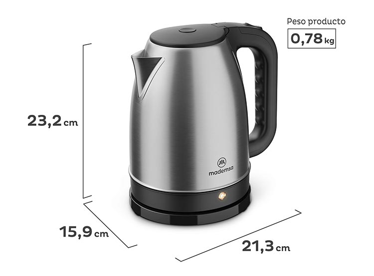 HERVIDOR MADEMSA 1.8 L MEK10 GRIS - 2