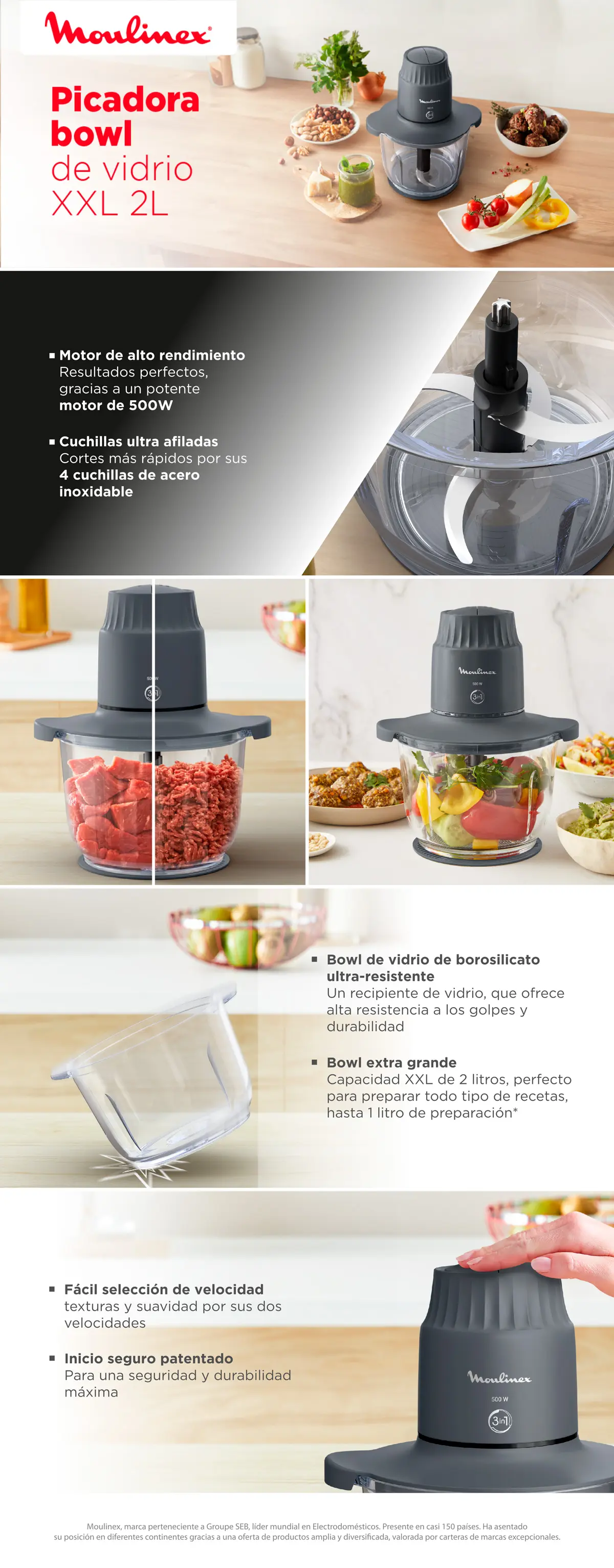 PROCESADORA MOULINEX GLASS BOWL XL DJ602110