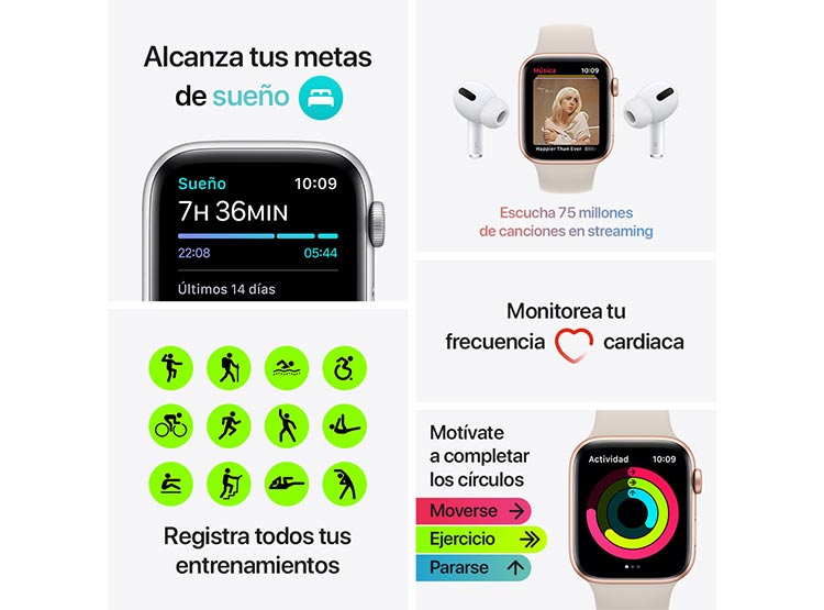 Ripley - APPLE WATCH SE GPS 44MM GRIS