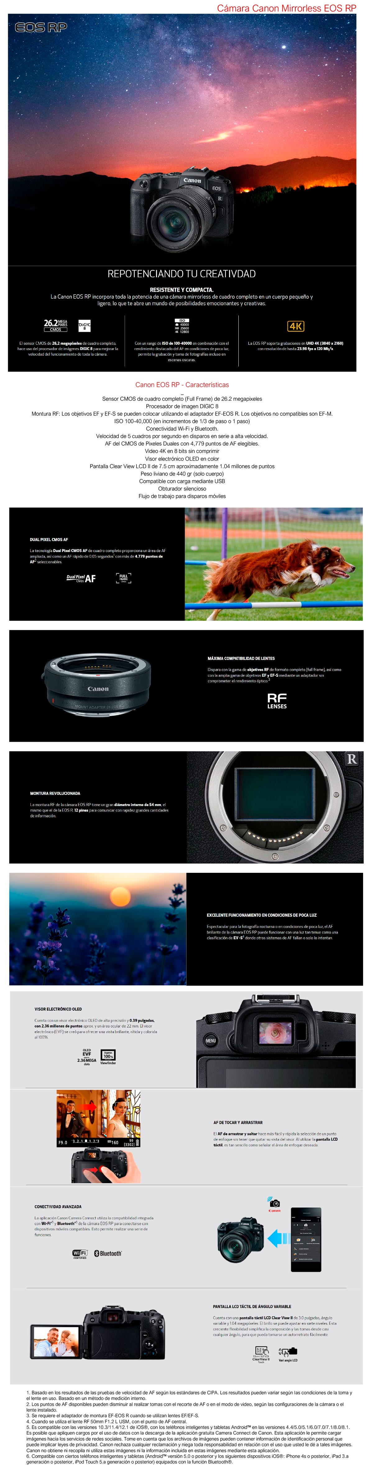 CAMARA CANON EOS RP