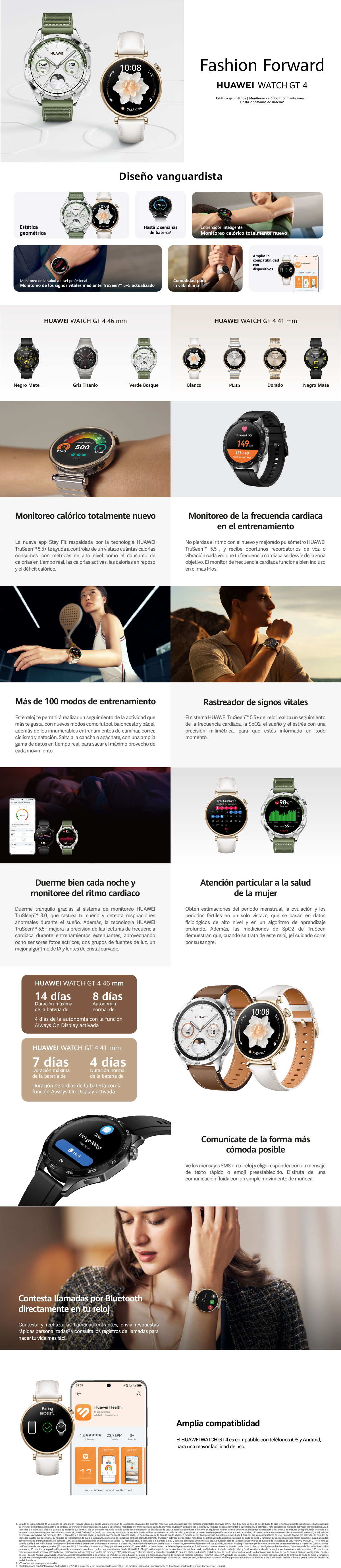SMARTWATCH HUAWEI GT4 46 MM VERDE