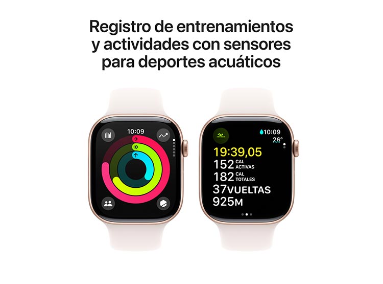 APPLE WATCH SERIE 10 46MM ROSE GOLD ALUMINIO CORREA DEPORTIVA S/M Oro rosa, foto 4