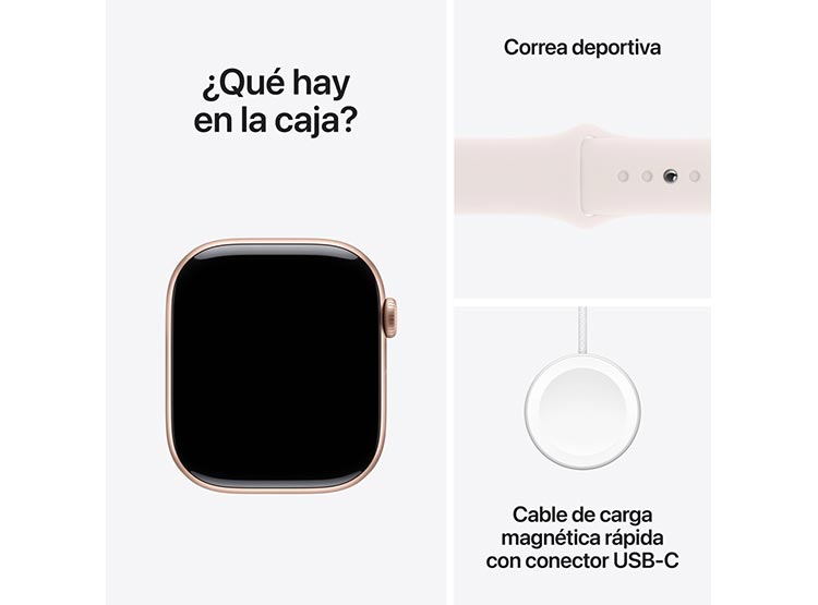 APPLE WATCH SERIE 10 46MM ROSE GOLD ALUMINIO CORREA DEPORTIVA S/M Oro rosa, foto 9