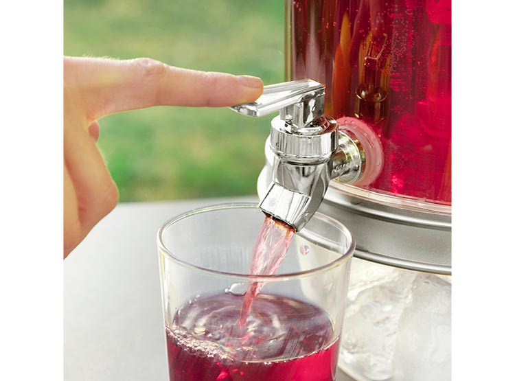 DISPENSADOR BEBIDAS INNOVAGOODS TWINTAP DOBLE CON DEPOSITOS DE HIELO Y BANDEJA PARA APERITIVOS - 5