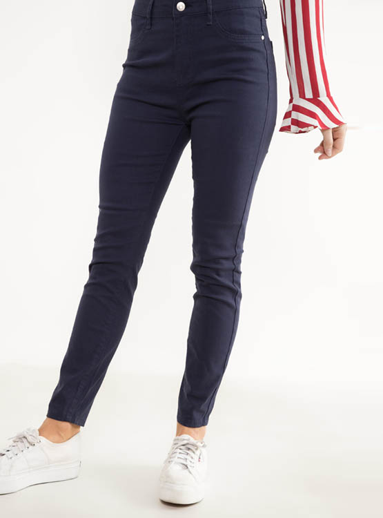 Ripley - JEANS TIRO ALTO LISA