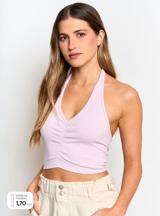POLERA MUJER INDEX TOP CROP HALTER SEAESS - 1